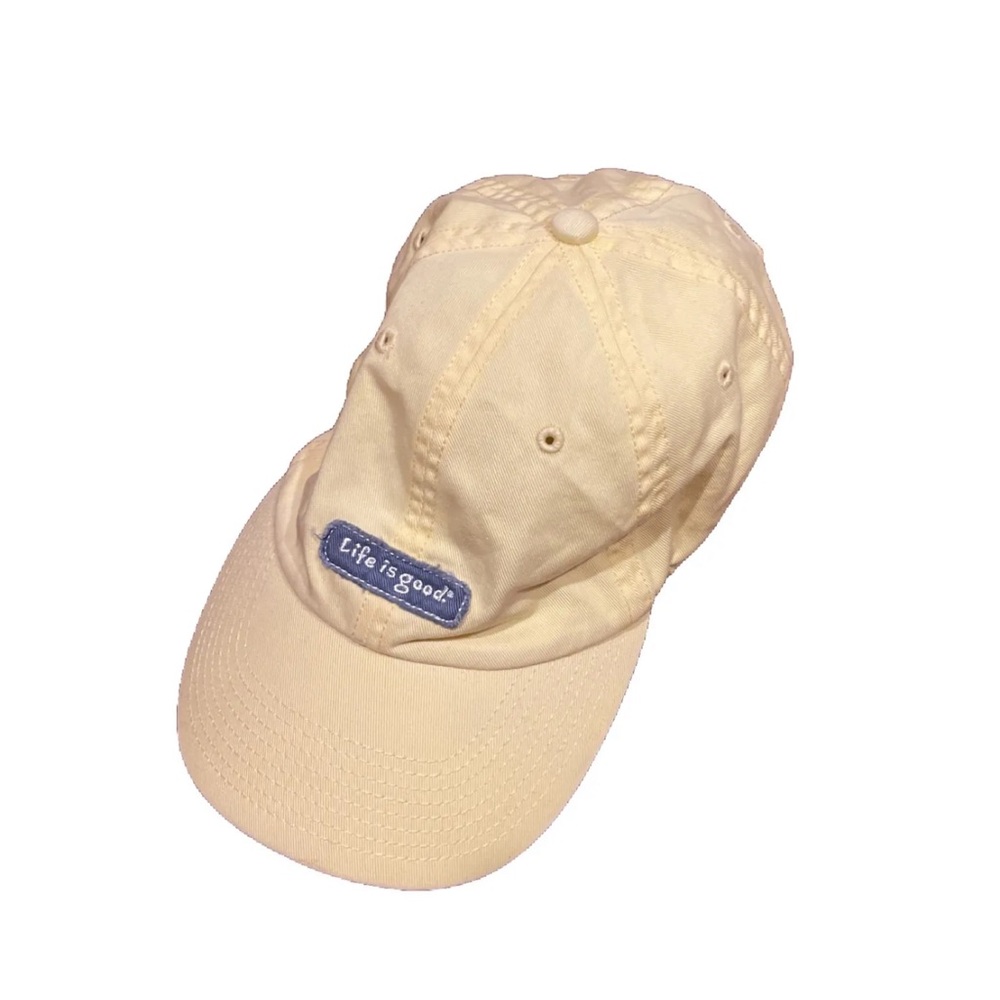 Life is good yellow ball cap